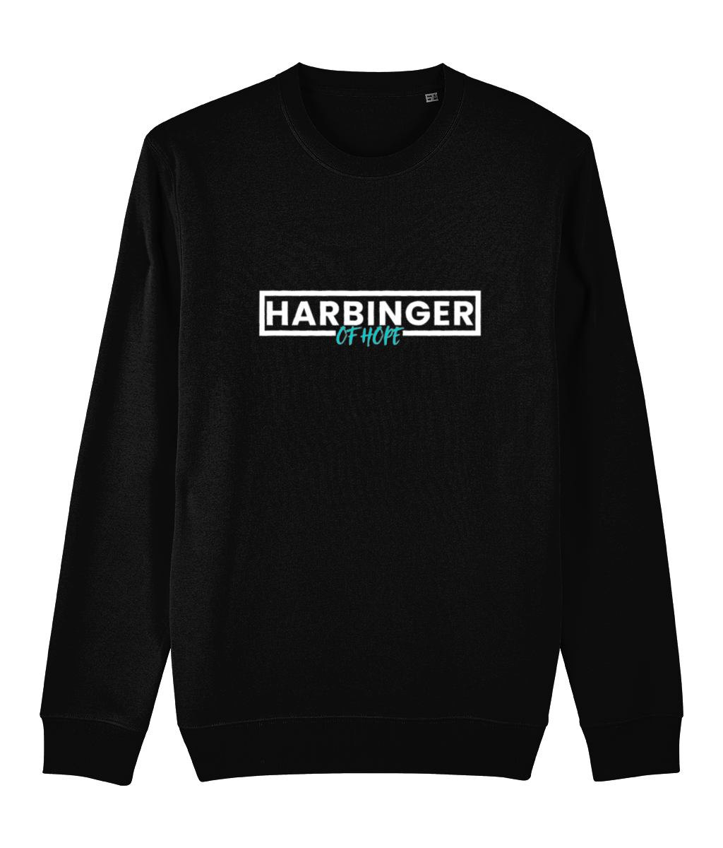 ''Harbinger of Hope'' Premium Organic Black Sweatshirt