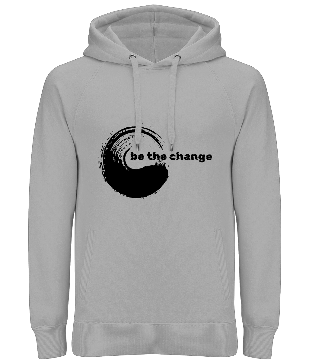 ''Be The Change'' Premium Organic Grey Hoodie