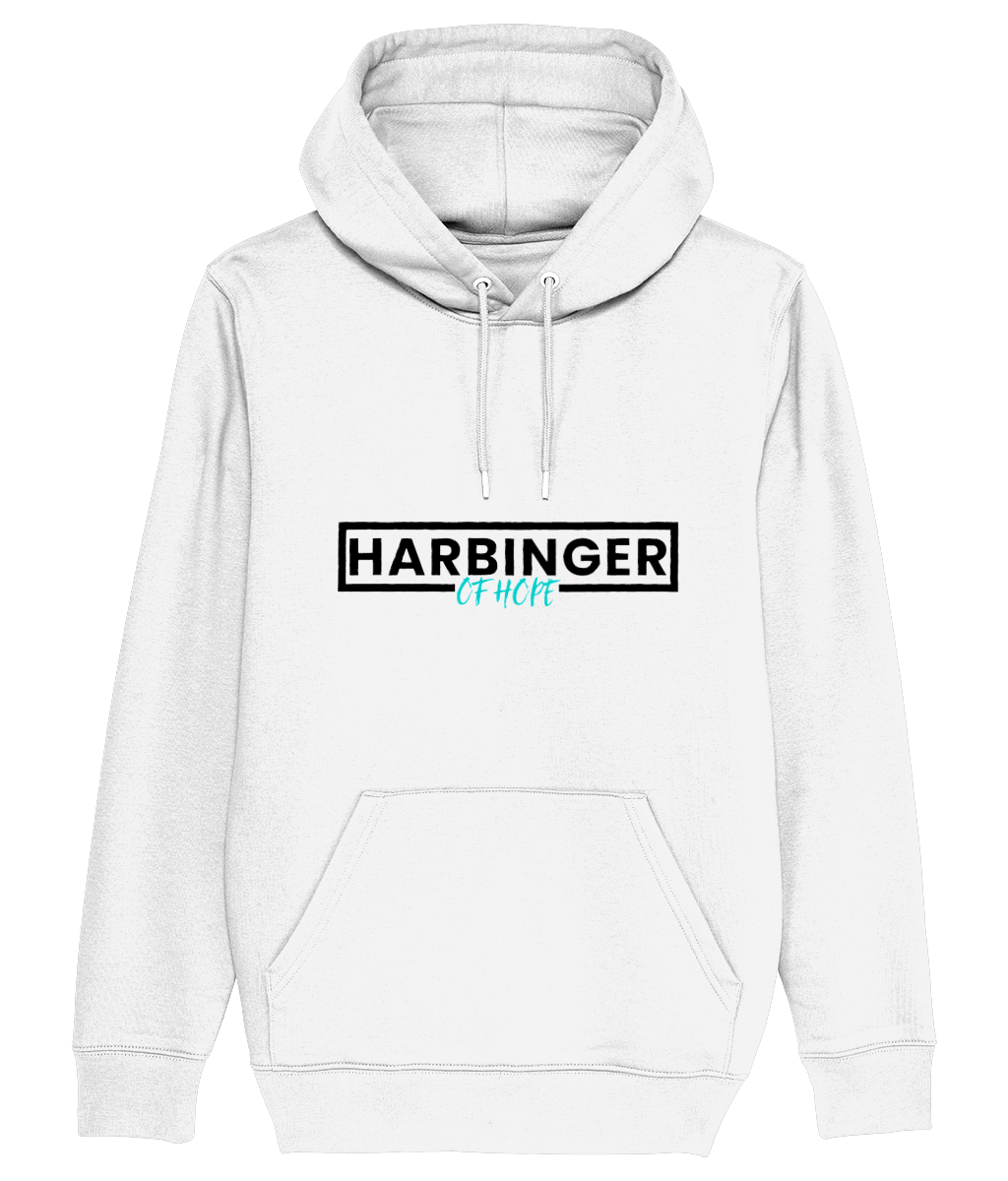 ''Harbinger of Hope'' Premium Organic White Hoodie