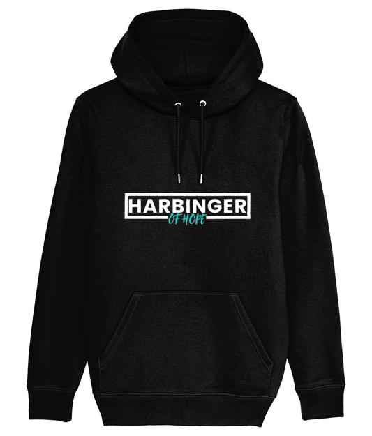 ''Harbinger of Hope'' Premium Organic Black Hoodie