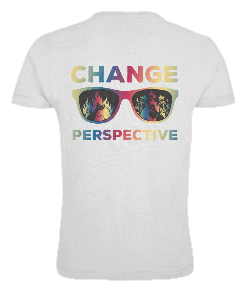 ''Change Perspective'' Premium White Organic T-Shirt