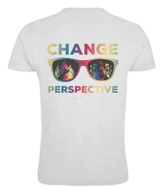 ''Change Perspective'' Premium White Organic T-Shirt